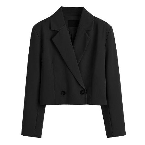 Blazer Curto de Alfaiataria Feminino